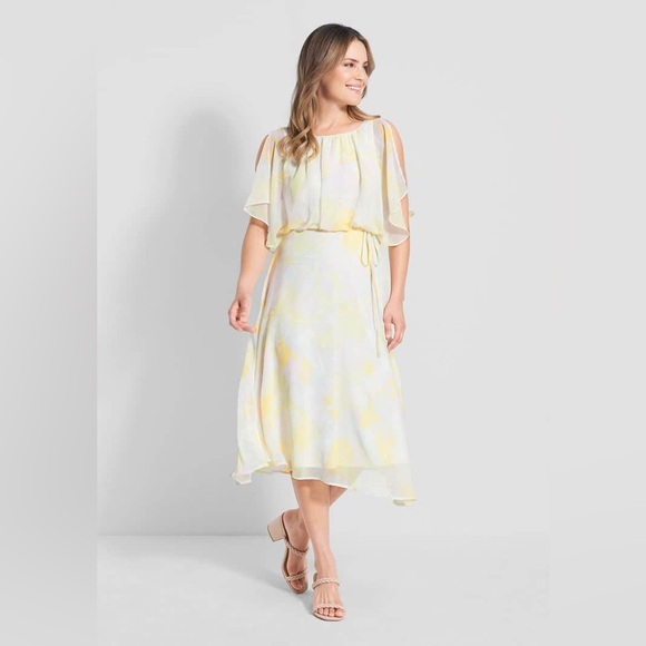 Modcloth Dresses & Skirts - ModCloth Flutter Of Flattery Dress Floral Pastel Watercolor